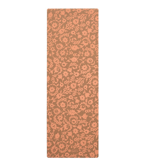Yoga Design Lab Cork Yoga Mat 3.5mm Floral Batik Coral