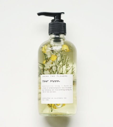 Among The Flowers New Moon Bath + Body Meditation Oil