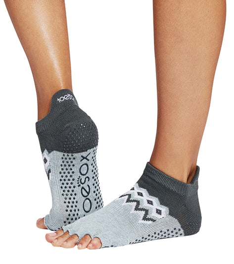 Toesox Low Rise Half-Toe Yoga Grip Socks