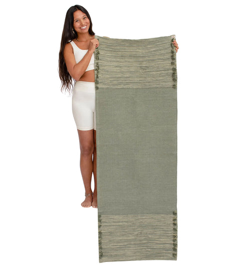 Oko Living Sunstone Organic Cotton Herbal Yoga Rug