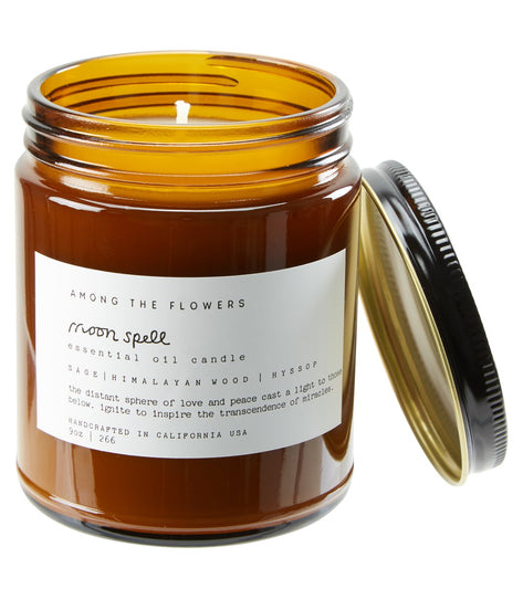 Among The Flowers Moon Spell Candle