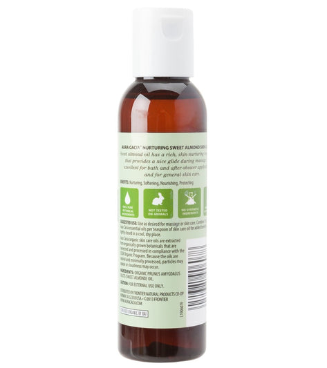 Aura Cacia Sweet Almond Certified Organic Skin Care Oil - 4 oz