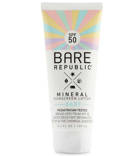 BARE Republic Mineral Baby SPF 50 Suncreen Lotion (3.4oz)