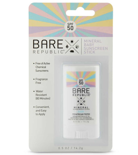 BARE Republic Mineral Baby SPF50 Sunscreen Stick (0.5oz)