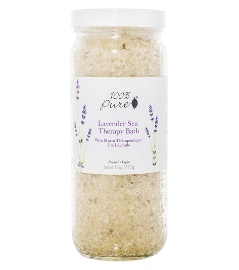 100% Pure Lavender Sea Therapy Bath Soak 15 oz.